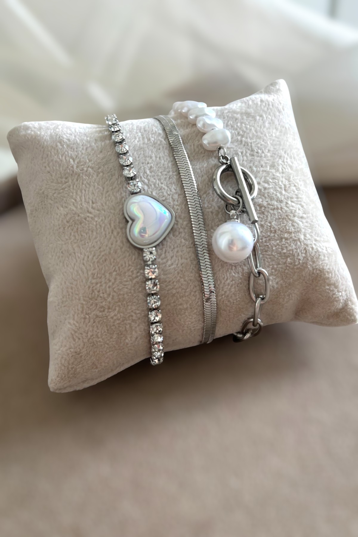 Silver Yassı İtalyan Zincir Bileklik Çelik